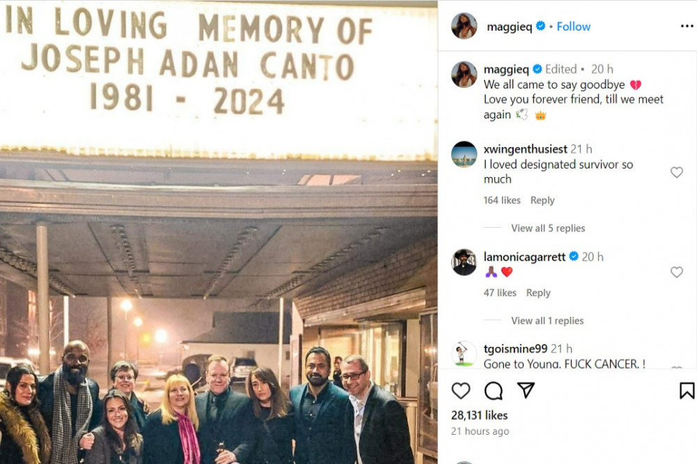 Designated Survivor family at Adan Canto's memorial (c) Instagram