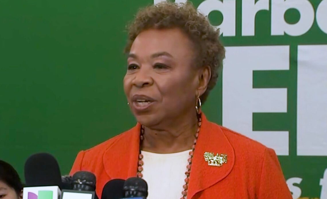 Barbara Lee makes Senate pitch before polls close in California primary