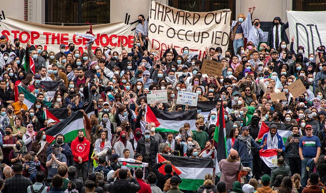 Harvard anti-Israel protest