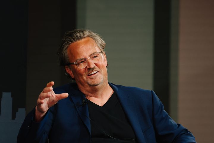 Matthew Perry speaks at the Los Angeles Times Festival of Books in 2023. His death has prompted a joint investigation between the Los Angeles police, the Drug Enforcement Administration and the U.S. Postal Inspection Service.