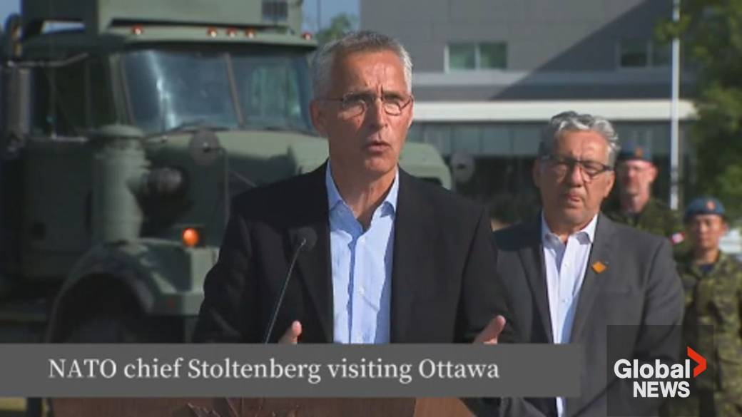 Click to play video: 'Stoltenberg to meet with Trudeau in Ottawa'