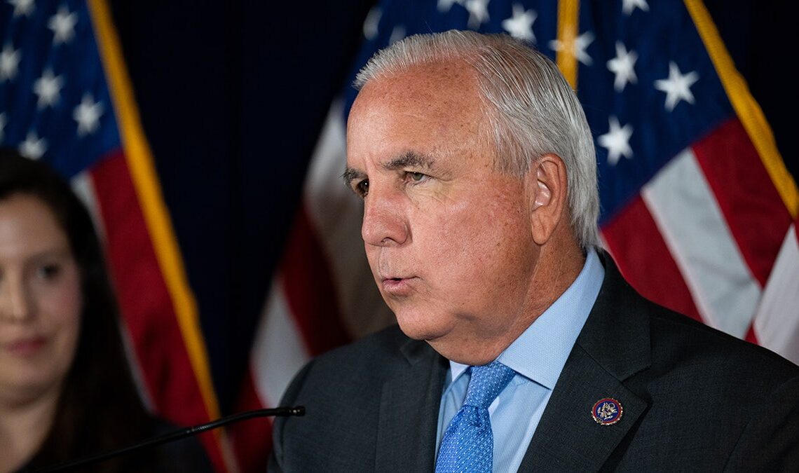 Rep. Carlos Gimenez addresses the media