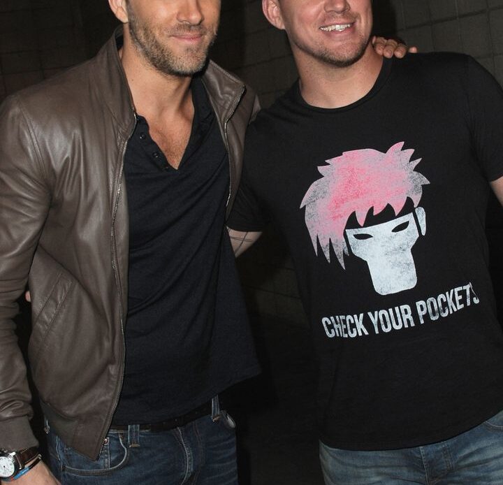 Ryan Reynolds (left) and Channing Tatum attend San Diego Comic-Con in 2015. Tatum talked about their friendship coming full circle with his appearance in the latest "Deadpool" movie.