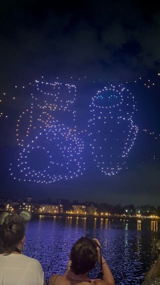 WALL-E and EVA from the Disney Dreams That Soar drone show