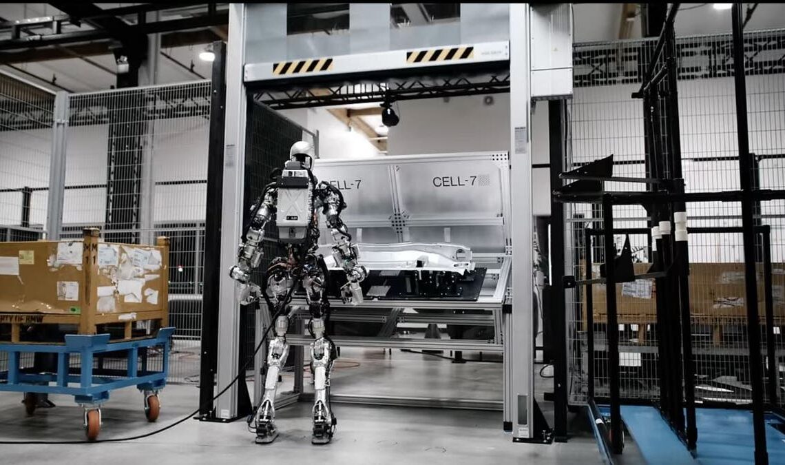 Humanoid robot gets to work in BMW assembly plant