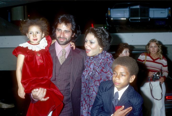 Singer Minnie Riperton, her husband Richard Rudolph and children Maya Rudolph and Marc Rudolph attend the Hollywood Christmas Parade in December 1978.