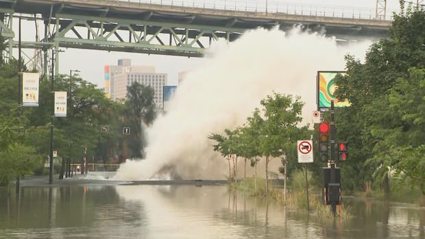 Water main that broke and flooded Montreal streets was almost due for inspection, city says