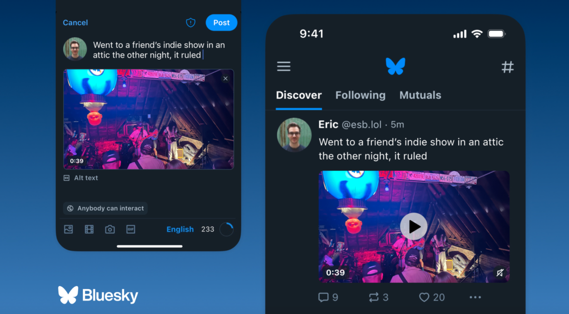 Bluesky now lets you upload videos, but there are some caveats