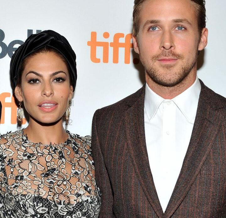 Eva Mendes and Ryan Gosling photographed at a premiere for "The Place Beyond The Pines" on Sept. 7, 2012, in Toronto, Canada.