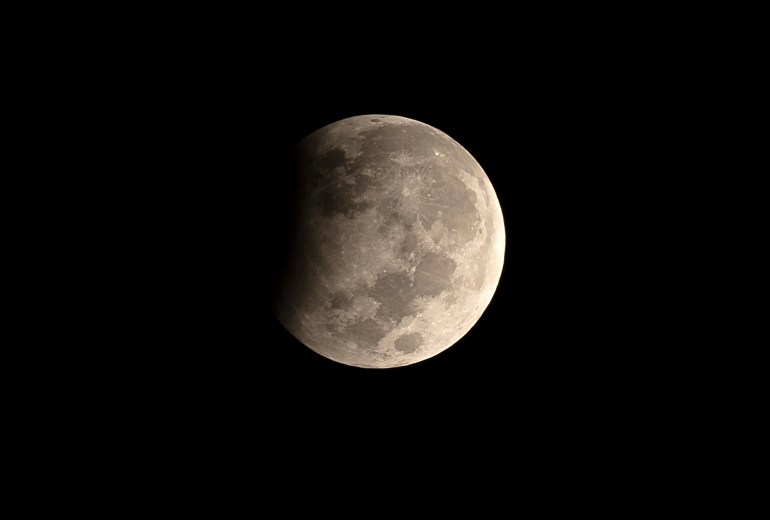 Partial lunar eclipse observed