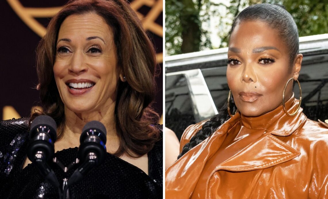 Kamala Harris and Janet Jackson