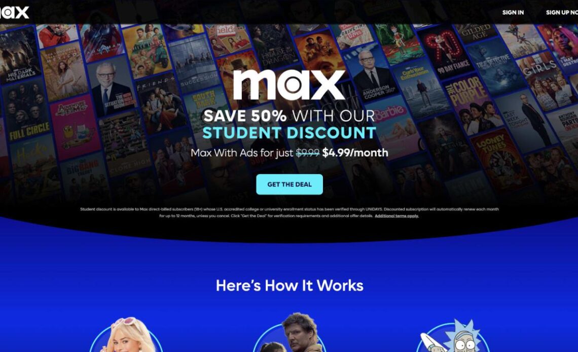 Max is giving college students in the US a 50 percent discount again