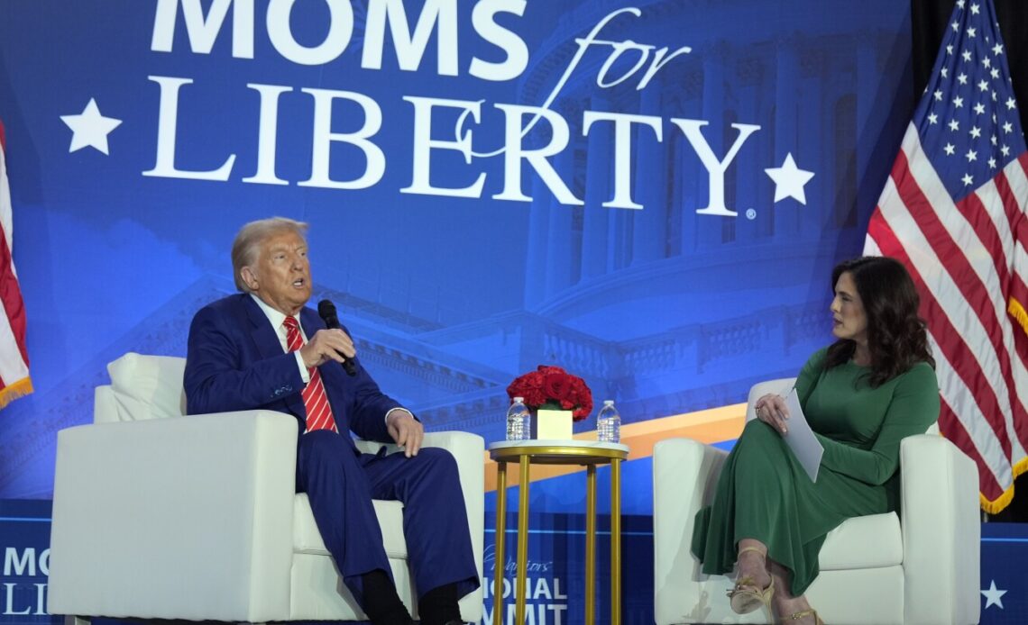 Trump seeks to activate his base at Moms for Liberty gathering