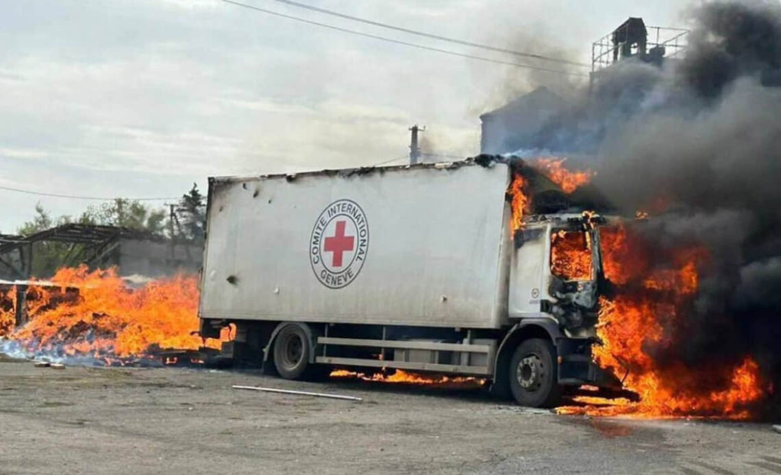 Ukraine collects evidence of Russian attack on Red Cross humanitarian mission in Donetsk Oblast