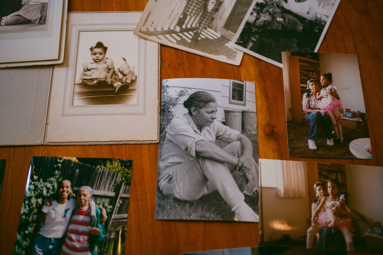 A family photo of Black Panther leader Doris Price rests with other mementos.