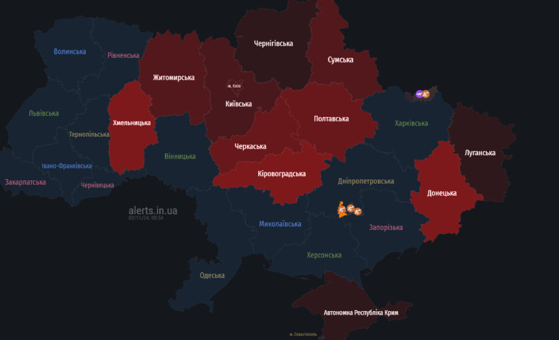 Air-raid warning in Kyiv lasts for 5 hours: all UAVs downed