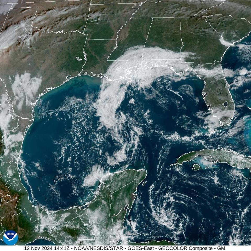 The National Hurricane Center is tracking a disturbance in the western Caribbean Sea on Tuesday Nov. 12, 2024.