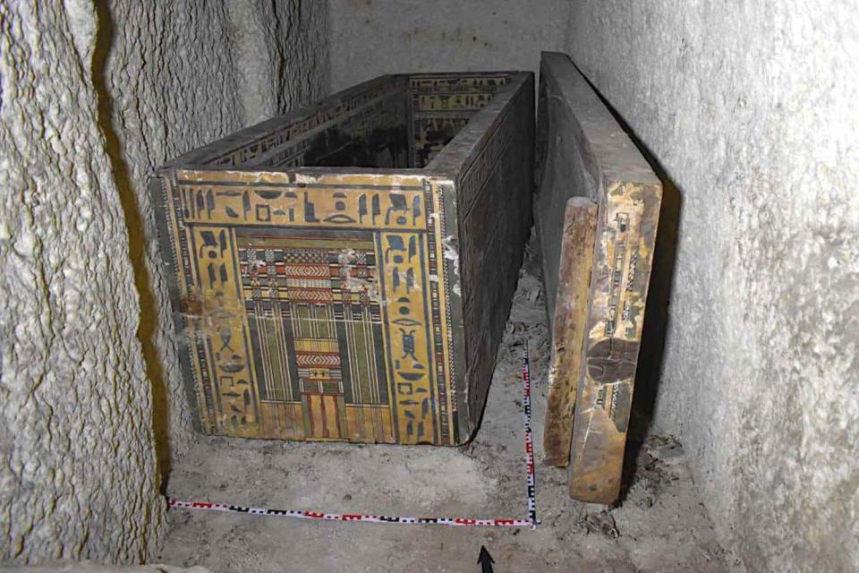 Ministry of Tourism and Antiquities/facebook The Egyptian-German archaeological mission discovered the burial chamber of a lady called Idi