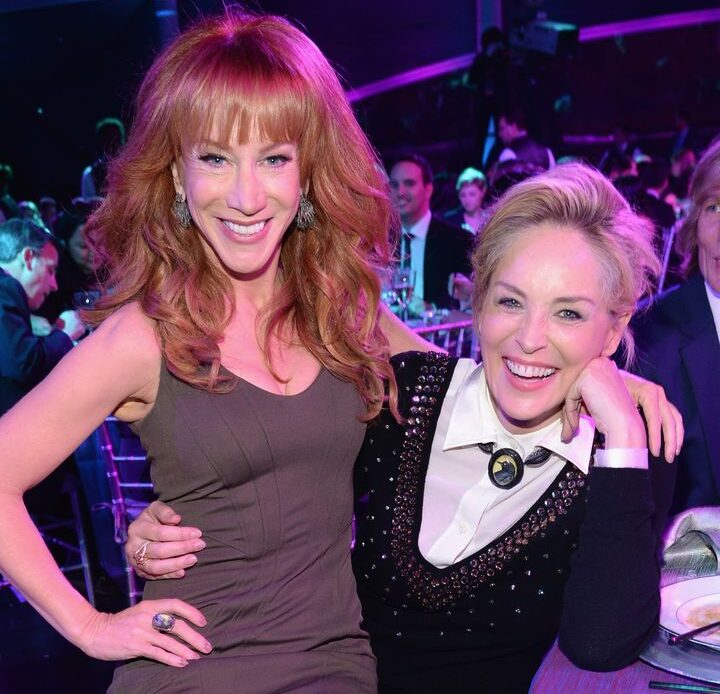 Kathy Griffin and Sharon Stone attend CNN Heroes in 2015.