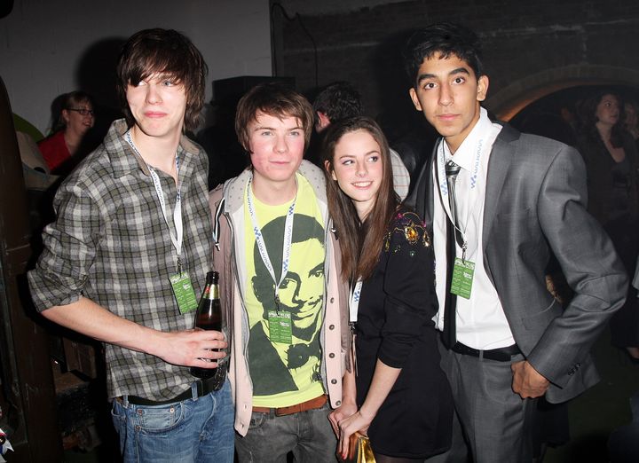 From left: "Skins" actors Nicholas Hoult, Joseph Dempsie, Kaya Scodelario and Dev Patel in 2008.