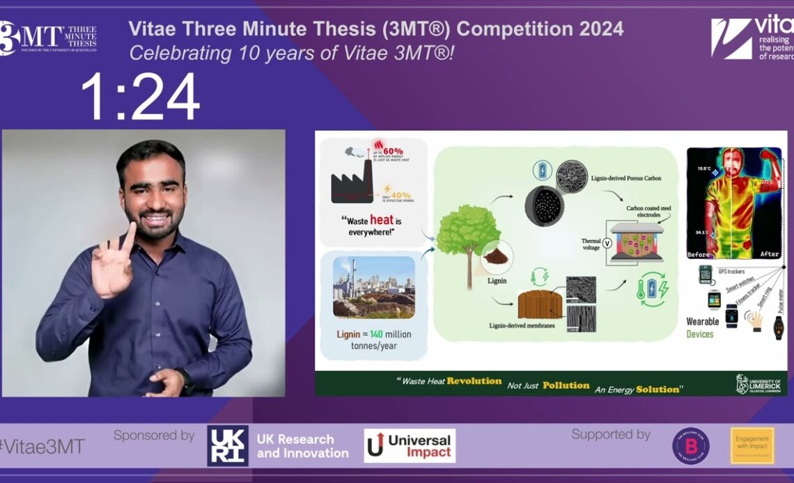 Vitae 3MT® 2024 Finalist, Muhammad Muddasar, University of Limerick - YouTube