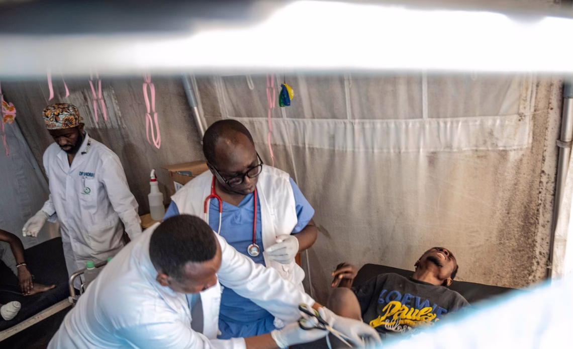 Hospitals in eastern Congo are crowded with wounded and exhausting their supplies