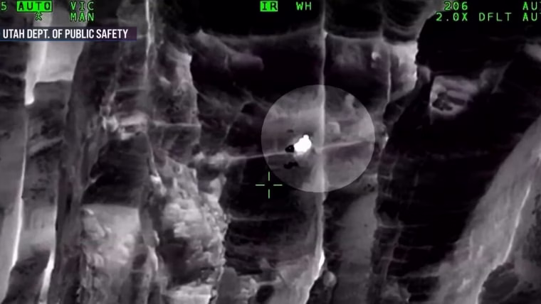 New video shows stranded father, teen son rescued from Utah mountain
