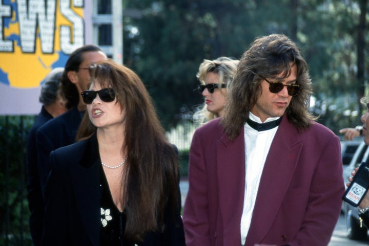 Eddie Van Halen and Valerie Bertinelli at the 1992 MTV Video Music Awards in Los Angeles.