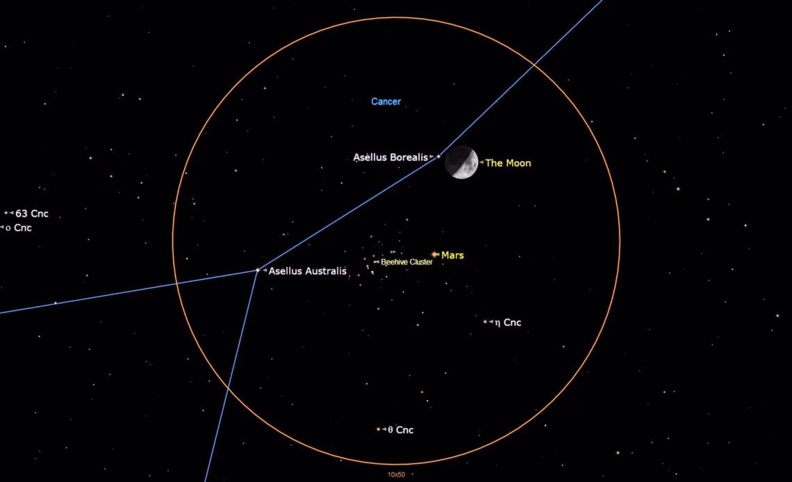 night sky map graphic