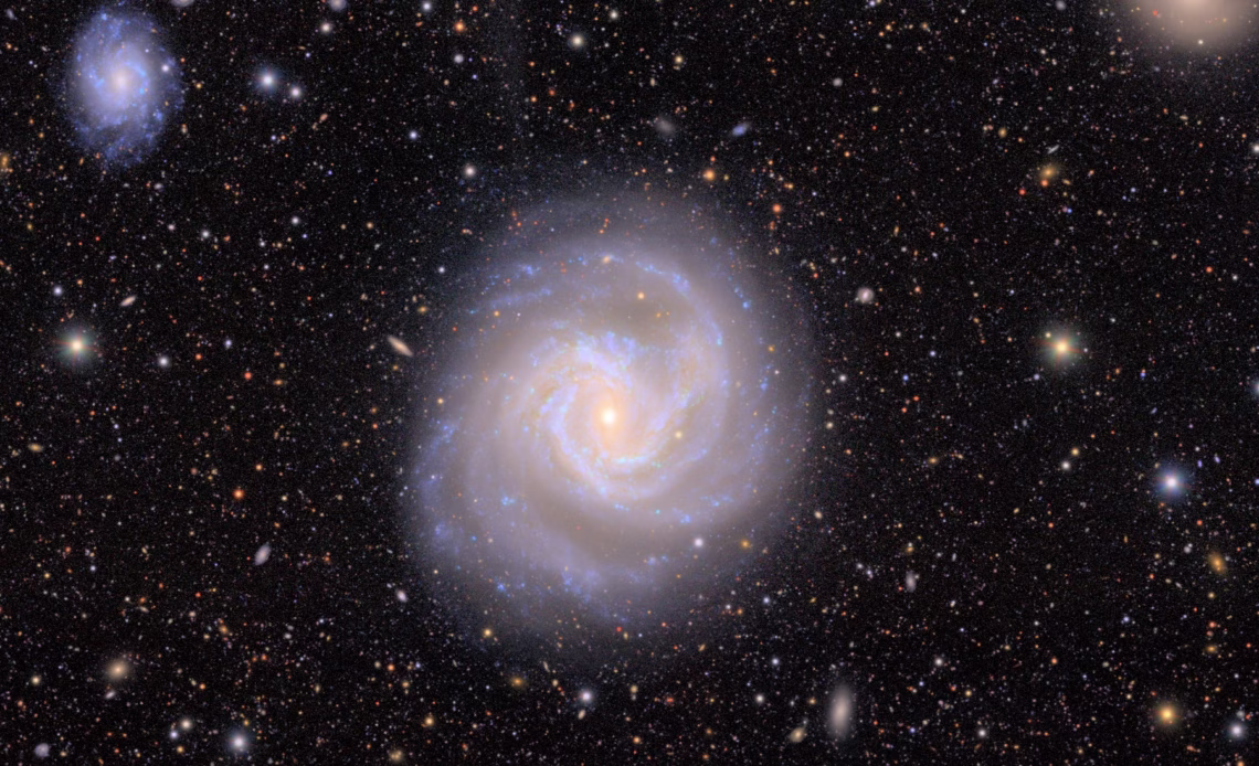 a swirling blue and orange galaxy