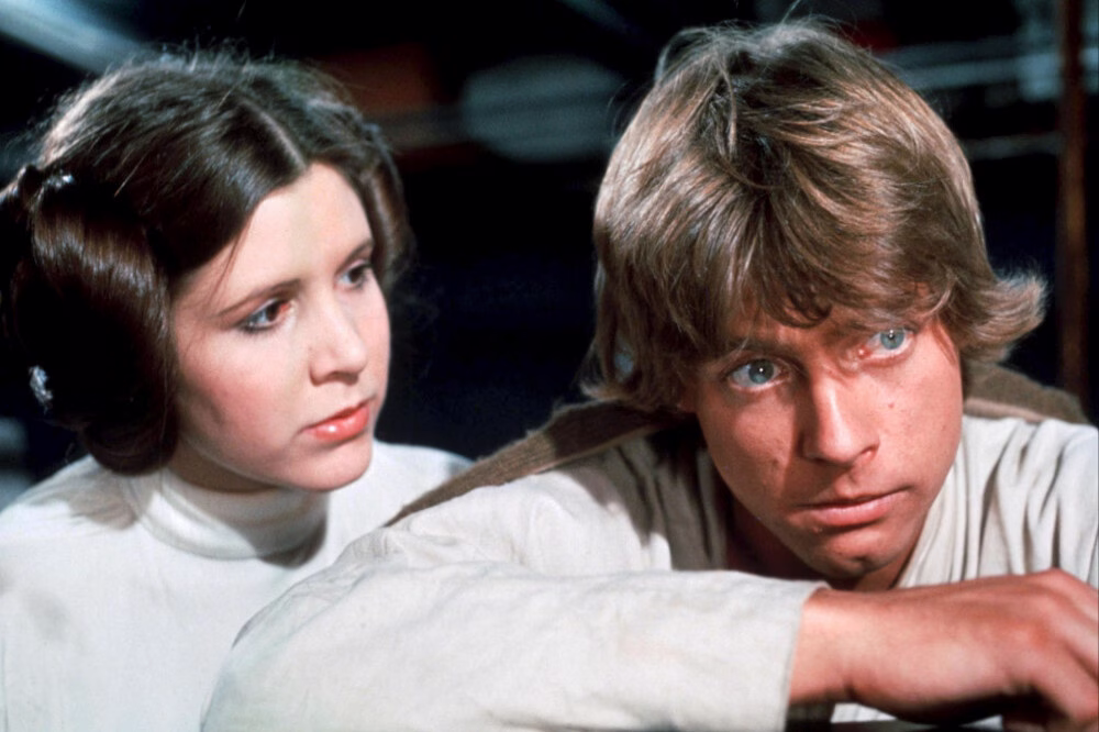 Carrie Fisher and Mark Hamill in Star Wars A New Hope