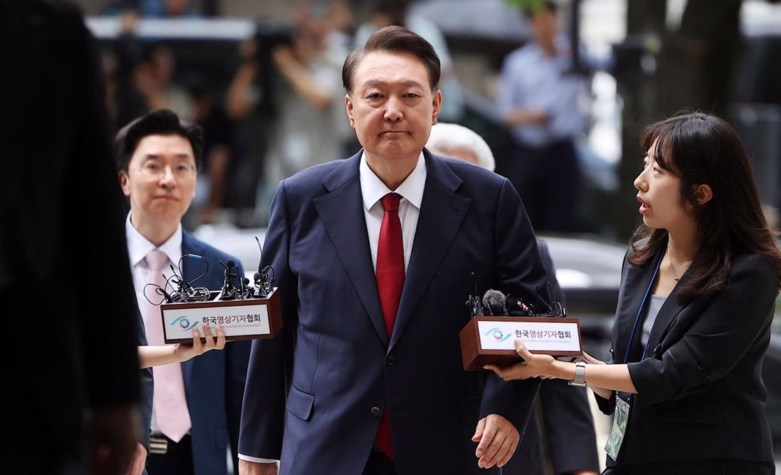 South Korea's jailed ex-leader Yoon resists questioning by taking off prison uniform