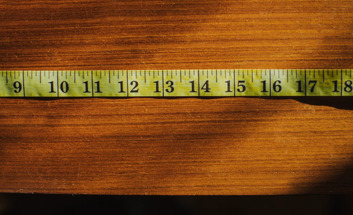 a close-up of a measuring tape