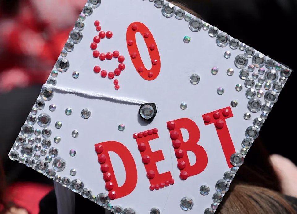 A graduate's decorated cap during Ohio State University's Spring Commencement on Sunday, May 5, 2019, in Columbus, Ohio.