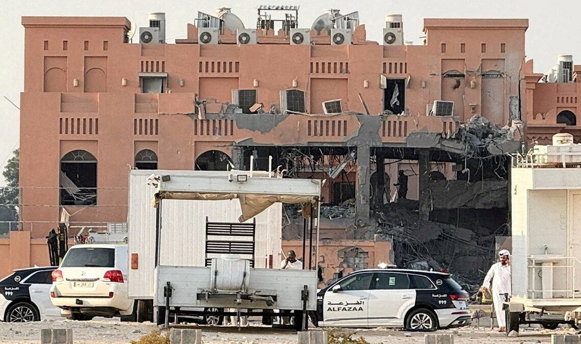 Site of an Israeli strike in Qatar