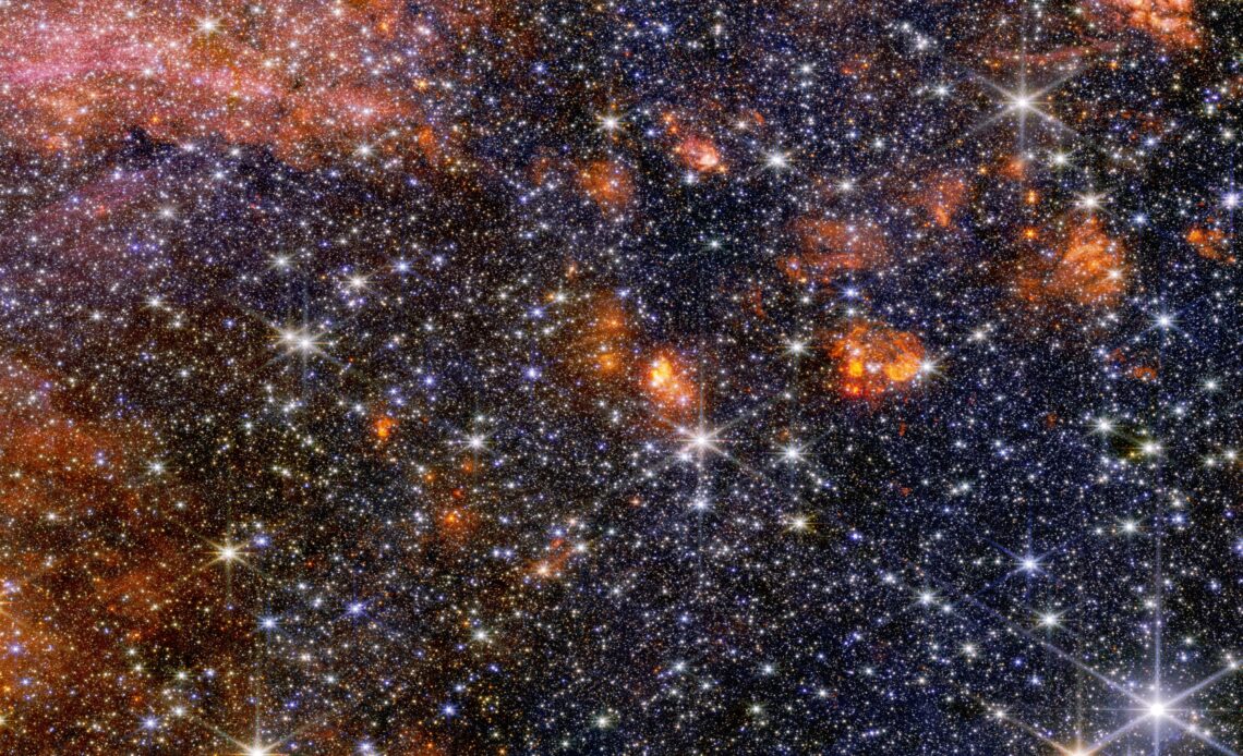 A stunning starscape captured by the James Webb Space Telescope