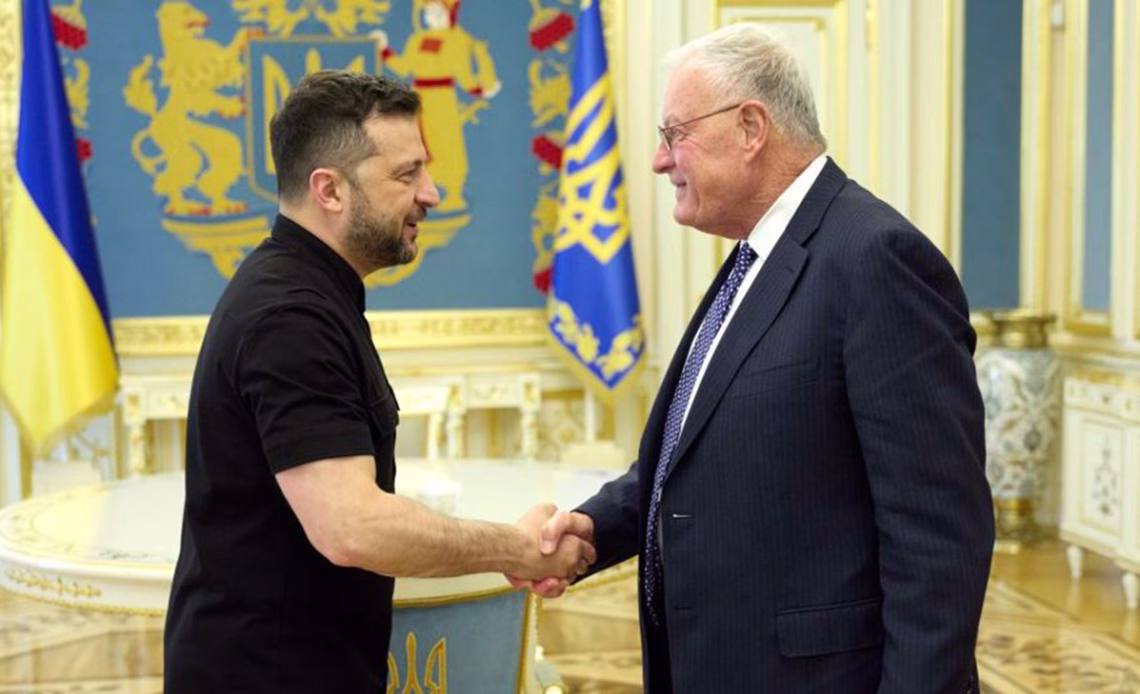 Zelenskyy meets Trump's envoy Kellogg to discuss security guarantees and pressure on Russia